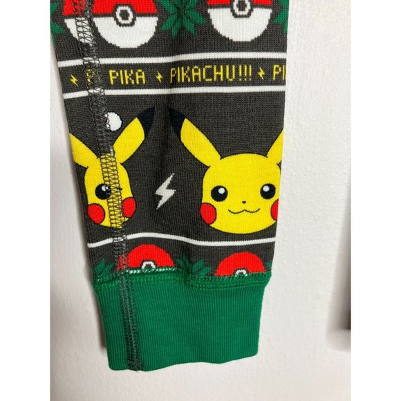 Hanna Andersson Pokemon Pikachu Santa Knit Pajama Top Organic Cotton Kids 12 - Picture 2 of 6